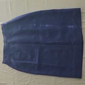 Royal Blue Wool Pencil Skirt
